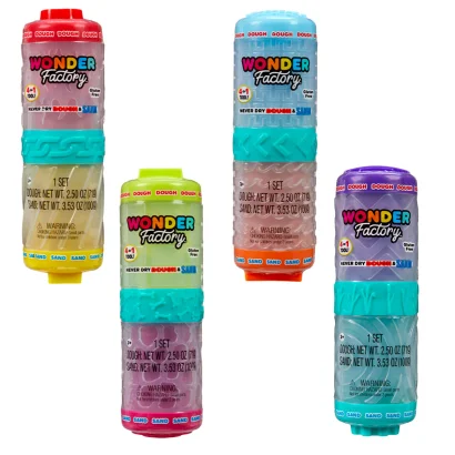 Набір для ліплення 2-В-1 WONDER FACTORY &ndash; ЯСКРАВИЙ СТАРТ: МАСА ДЛЯ ЛІПЛЕННЯ І ПІСОК (в ас., в дисп)