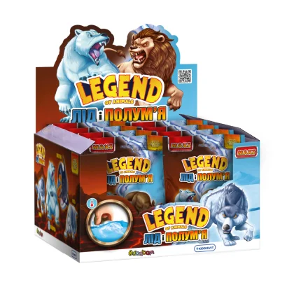 Стретч-іграшка у вигляді тварини серії "LEGEND OF ANIMALS МАКСІ" &ndash; ЛІД І ПОЛУМ&rsquo;Я (у диспл.)