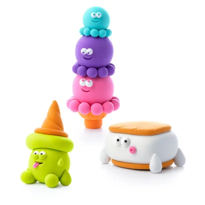 Набір пластиліну, що твердіє, ЛІПАКА &ndash; ФАЙНІ МОРОЗИВКА: КУЛЬКОНАВТИ, ЄТІ СЕНДВІЧ, РІЖОК КУВИРОК