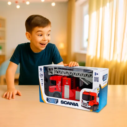 Автомодель серії "Big Truck" &ndash; ПОЖЕЖНА МАШИНА SCANIA (світло, звук, функ. води)