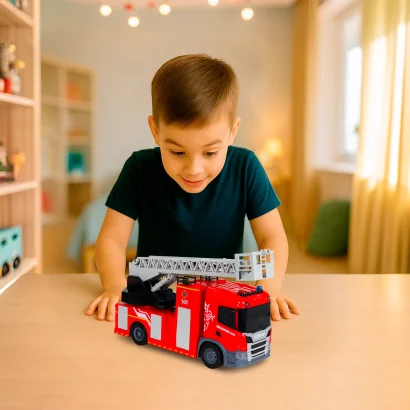 Автомодель серії "Big Truck" &ndash; ПОЖЕЖНА МАШИНА SCANIA (світло, звук, функ. води)