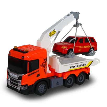 Ігровий набір серії "Big Truck" &ndash; ЕВАКУАТОР SCANIA З МАШИНОЮ (світло, звук)