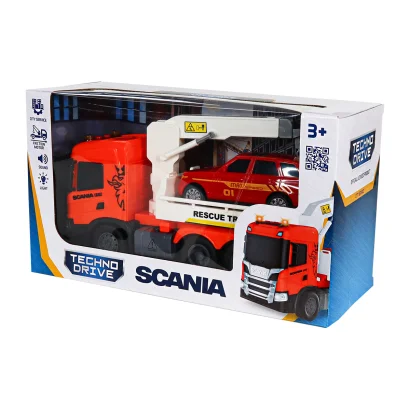 Ігровий набір серії "Big Truck" &ndash; ЕВАКУАТОР SCANIA З МАШИНОЮ (світло, звук)