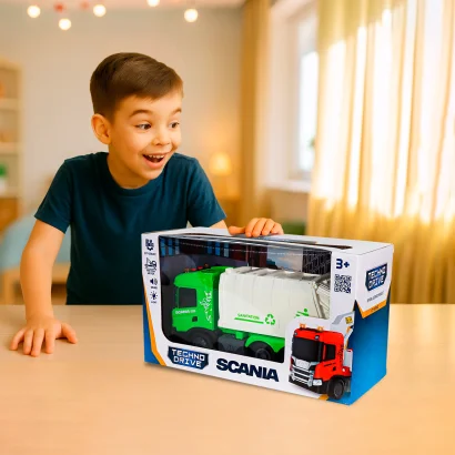 Автомодель серії "Big Truck" &ndash; СМІТТЄВОЗ SCANIA (світло, звук)