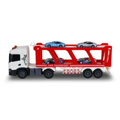 Ігровий набір серії "Large Truck" &ndash; АВТОПЕРЕВІЗНИК SCANIA (автоперевізник, 4 машини, світло, звук)