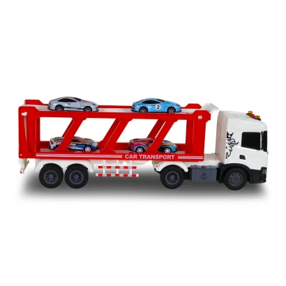 Ігровий набір серії "Large Truck" &ndash; АВТОПЕРЕВІЗНИК SCANIA (автоперевізник, 4 машини, світло, звук)