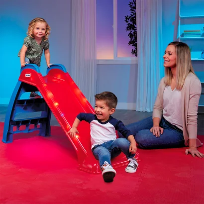 Гірка, що складається та світиться, для малюків - ПЕРШИЙ СПУСК