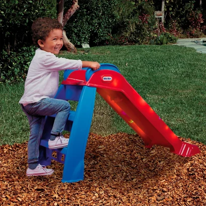 Гірка, що складається та світиться, для малюків - ПЕРШИЙ СПУСК