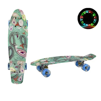 Скейт &quot;Пенні борд&quot; Bambi SC20412 колеса зі світлом, принт, 56 см