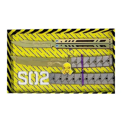 Набір ножів сувенірних дерев'яних SO-2 "МЕТЕЛЬ LEGASY &amp; TANTO ЯКУДЗА GOLD" SO2-4-B