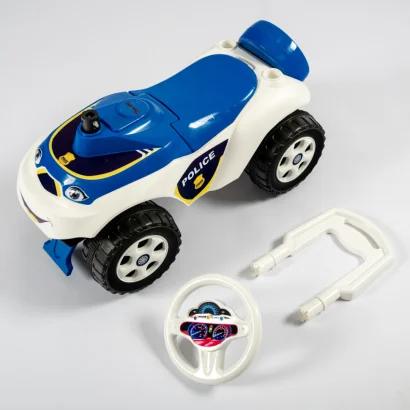 Дитячий толокар Машинка 0141/11 біло-синій