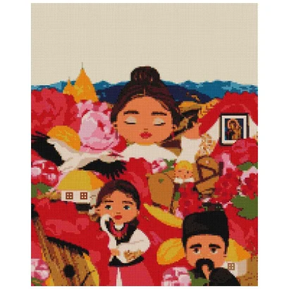 Алмазна мозаїка "Українські&nbsp;традиції"&nbsp;@Лілі&nbsp;Демачкович DBS1038  Brushme 40х50 см