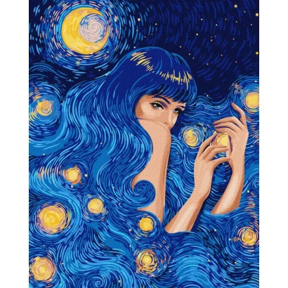 Картина&nbsp;за&nbsp;номерами "Зіркова&nbsp;красуня" &copy;pollypop92 KHO5086 Ідейка 40х50 см