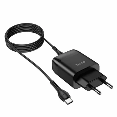 Мережевий зарядний пристрій HOCO C72Q Glorious single port QC3.0 charger set(Type-C) 18W  Black
