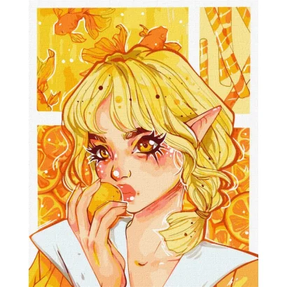 Картина&nbsp;за&nbsp;номерами&nbsp;"Апельсинове&nbsp;захоплення" &copy;nila_art_art&nbsp; KHO2548 40х50 см Ідейка