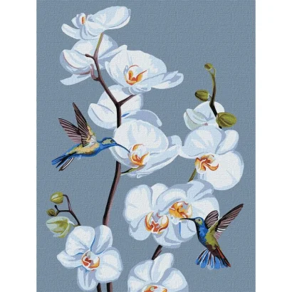 Картина&nbsp;за&nbsp;номерами&nbsp;"Квітучі&nbsp;орхідеї" &copy;annasteshka KHO3241 Ідейка 30х40 см