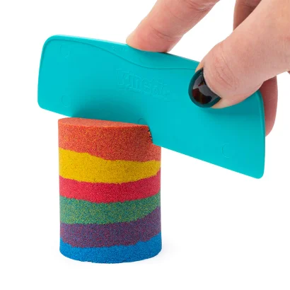 Набір піску для дитячої творчості - KINETIC SAND ВЕСЕЛКОВИЙ МІКС (3 кольори, 383 g, аксес.)