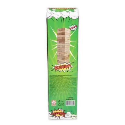 Розважальна гра "Джанга" 30771, 60 брусків, дерев'яна, українською мовою