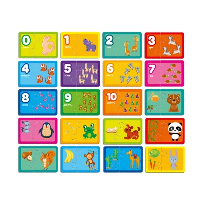 Пазли "Знайди пару. Рахуємо до 10. Хто що їсть" VT5003-01 Укр