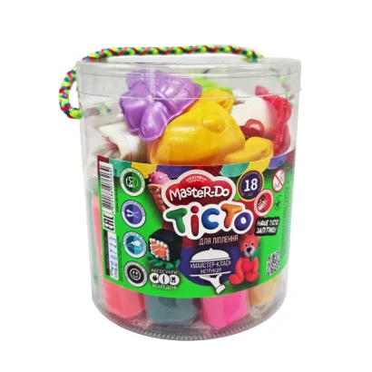 Креативна творчість "Тісто для ліплення "Master Do" TMD-01-05, 18 кольорів