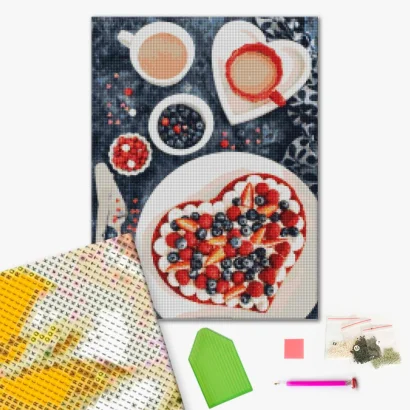 Алмазна мозаїка "Ягідний десерт" DBS1103 Brushme 40х50 см