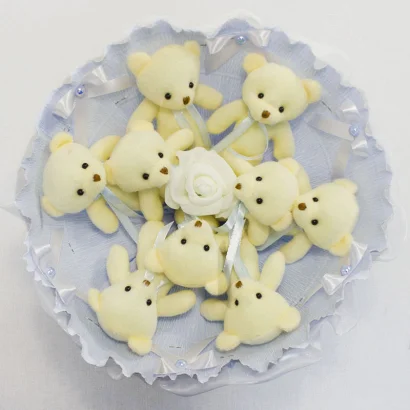 Букет з іграшок Ведмедики блакитний 5350IT з 9ю іграшками