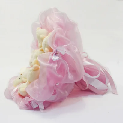 Букет з іграшок Ведмедики ніжно-рожевий 5347IT з 11ю іграшками