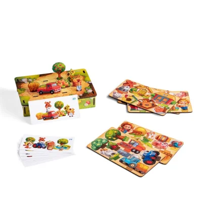 Настільна розвиваюча гра &quot;Панорама: ферма&quot; Ubumblebees (ПСФ130) PSF130 з картками