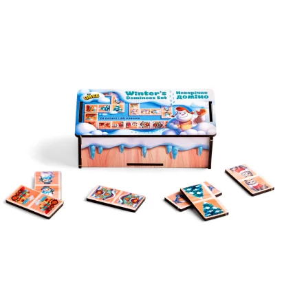 Настільна гра "Новорічне доміно" (ПСД242) PSD242, 28 плашок