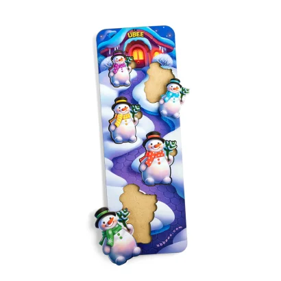 Розвиваючий пазл-вкладиш "Сніговики" (ПСД227) PSD227 більше-менше