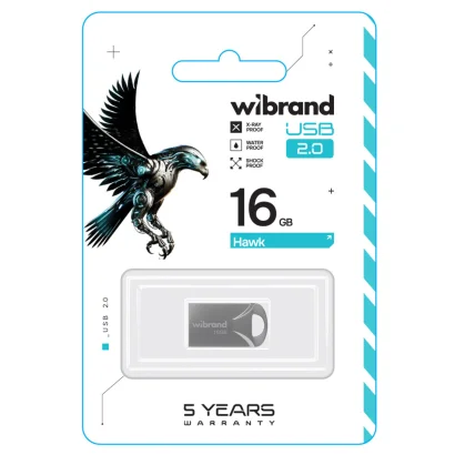 Флеш-накопичувач Wibrand USB 2.0 Hawk 16Gb Silver