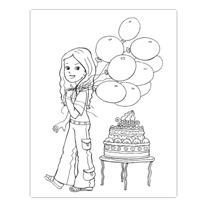 Велика книга розмальовок "Дівчата та квіти" 1736004, 64 сторінки