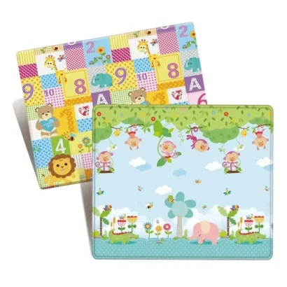 Дитячий Термокилимок двосторонній складний (Африканські тварини-Цифри) El Camino ME 1133, 180х150х1 см