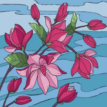 Картина за номерами &quot;Магнолія&quot; 13045-AC 30x30 см