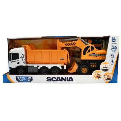 Ігровий набір серії "2 in 1 Truck" &ndash; САМОСКИД SCANIA І ЕКСКАВАТОР (світло, звук)