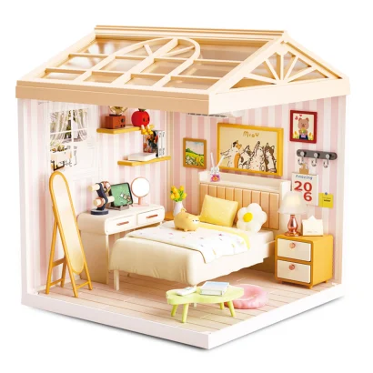 Конструктор-румбокс MINI HOUSE серії "Інтер'єр" &ndash; СПАЛЬНЯ (світло)