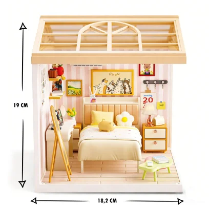 Конструктор-румбокс MINI HOUSE серії "Інтер'єр" &ndash; СПАЛЬНЯ (світло)