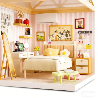 Конструктор-румбокс MINI HOUSE серії "Інтер'єр" &ndash; СПАЛЬНЯ (світло)