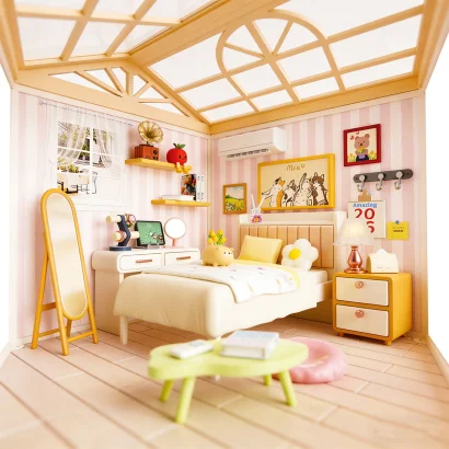 Конструктор-румбокс MINI HOUSE серії "Інтер'єр" &ndash; СПАЛЬНЯ (світло)