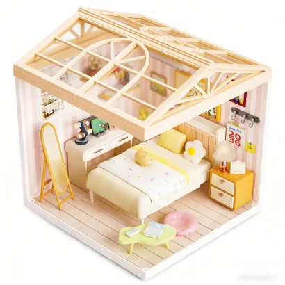 Конструктор-румбокс MINI HOUSE серії "Інтер'єр" &ndash; СПАЛЬНЯ (світло)