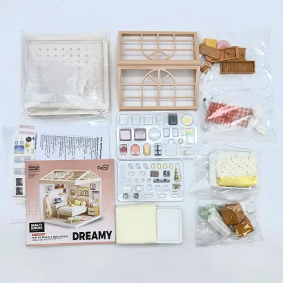 Конструктор-румбокс MINI HOUSE серії "Інтер'єр" &ndash; СПАЛЬНЯ (світло)