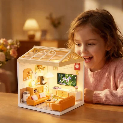 Конструктор-румбокс MINI HOUSE серії "Інтер'єр" &ndash; ВІТАЛЬНЯ (світло)