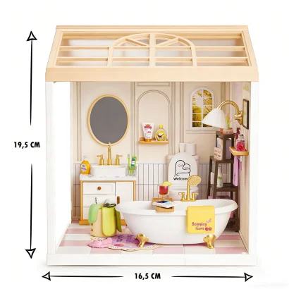 Конструктор-румбокс MINI HOUSE серії "Інтер'єр" &ndash; ВАННА КІМНАТА (світло)