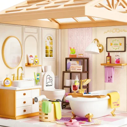 Конструктор-румбокс MINI HOUSE серії "Інтер'єр" &ndash; ВАННА КІМНАТА (світло)