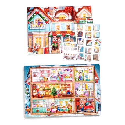 Пазл дитячий дерев'яний &quot;Котячий будинок&quot; (ПСД249) PSD249, 176 елементів