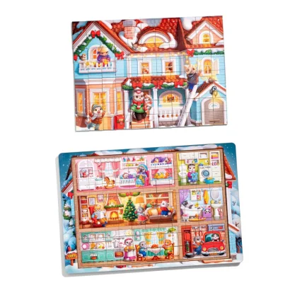 Пазл дитячий дерев'яний &quot;Котячий будинок&quot; (ПСД249) PSD249, 176 елементів