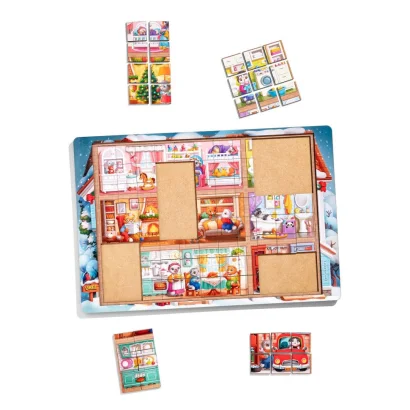 Пазл дитячий дерев'яний &quot;Котячий будинок&quot; (ПСД249) PSD249, 176 елементів