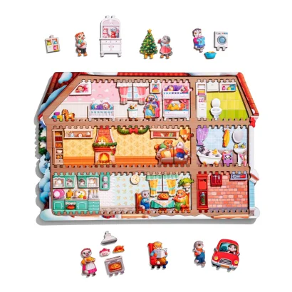 Пазл дитячий фігурний "Котячий дім" (ПСД248) PSD248, 88 елементів