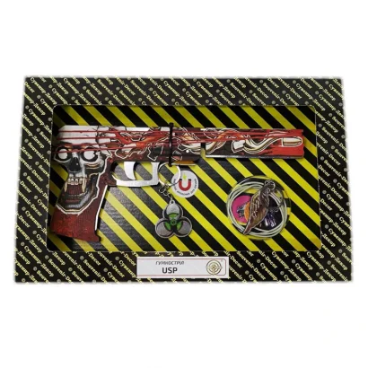 Збірна модель Гумостріл &quot;USP КОНТРОЛЬНИЙ  ПОСТРІЛ&quot; ВОХ USP-KK