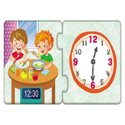 Дитячі пазли-половинки "Розпорядок дня" 1214002 укр. мовою